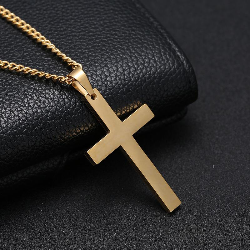 Pendant Necklaces Simple Fashion Cross Choker Necklace Womens Friendship Gift Handmade Dainty Gold Tone Charm Chain For Women Men