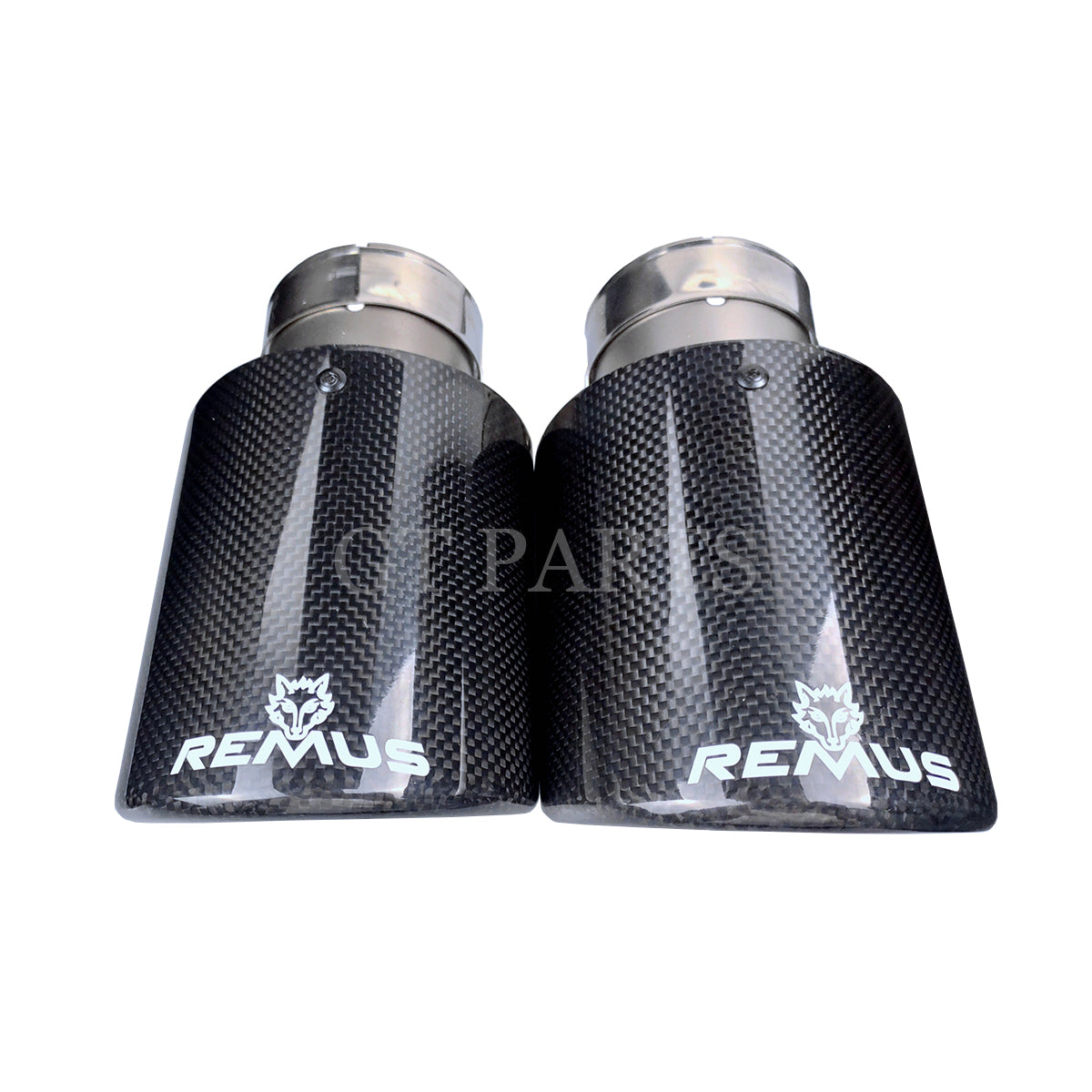 Curly Car Universal Remus Sport Carbon Fiber Exhaust Muffler Tips Sand Blasting Tail Pipe for BMW AUDI GOLF MAZDA Land Rover JAGUAR