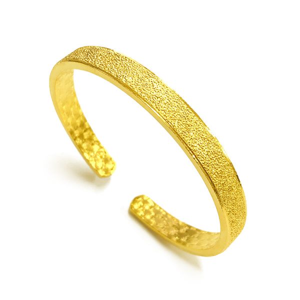 Cuff Bangle Women Jewelry 18k Yellow Gold Filled Classic Dubai Female Bracelet Gift