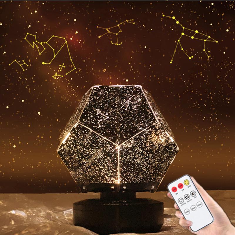 Night Lights Starry Sky Projector Planet Galaxy Light Atmosphere Led Desk Lamp Space Lighting Room Kids Gifts Cool