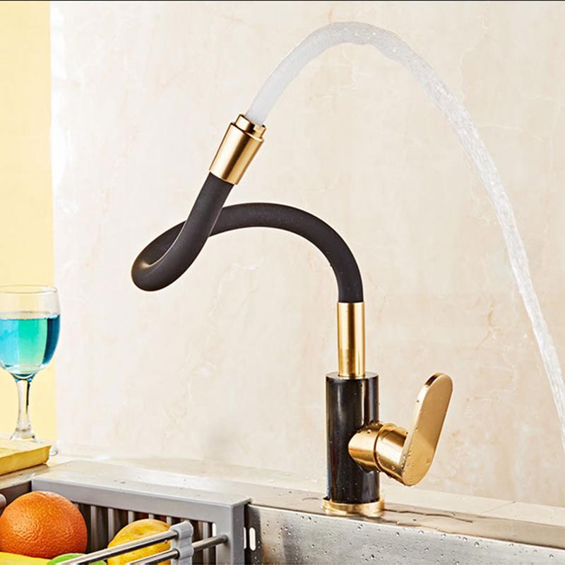 Bathroom Sink Faucets Kitchen Faucet Tap Universal Rotating Space Aluminum Mixer And Cold Water Mixing Wrench Type Washbasin
