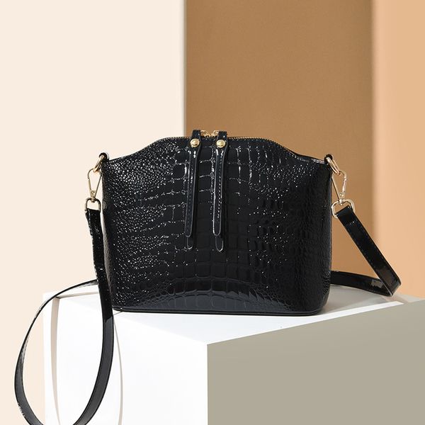 Evening Bag Women&#039;s 2021 Fashion Slung Small Soft Leather Sequin Stone Grain Single Shoulder