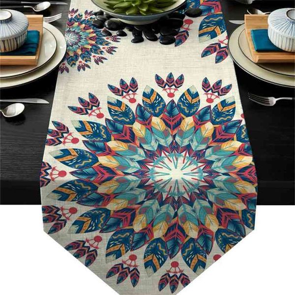 Mandala Bohemian Table Runner Christmas Decorations for Home Decorarion 210709