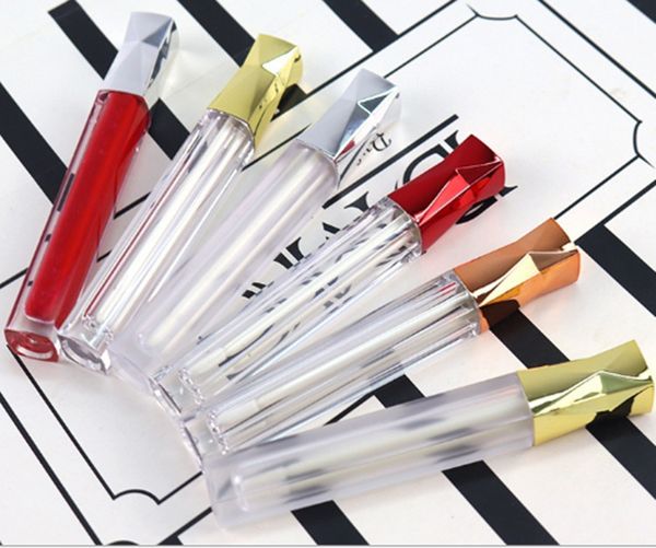 5ML Liquid Lip Gloss Tube Empty Bottle DIY Handwork Lipstick Lips Tubes Cosmetic Containers Bottles with Golf-Silver Lid
