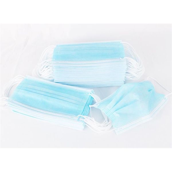 Multi DHL Fast Layers Disposable Face Mask Colors 3 Dustproof Facial Protective Cover Masks Anti-Dust Disposable Salon Earloop Mouth Mask