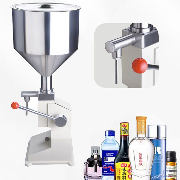 Manual Liquid Filling Machine 5-50ml Quantitative Filling Liquid Paste Honey Cosmetics Cream Shampoo Stainless Steel