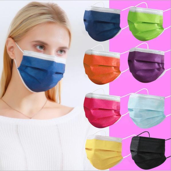 Solid Colors Designer Adult Print Anti-Dust Cotton Mouth Mask Protective Masks Disposable Face Masks Man Woman PBT Melt-blown Nonwoven