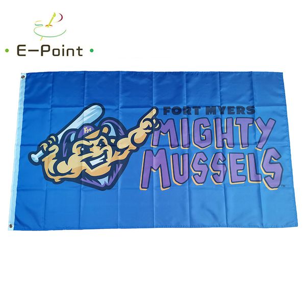 MiLB Fort Myers Mighty Mussels Flag 3*5ft (90cm*150cm) Polyester Banner decoration flying home & garden Festive gifts