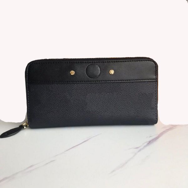 Designe zippy wallet purse genuine leather womens card holder passport holders Folded purses women classic pocke Clutch bag free ship