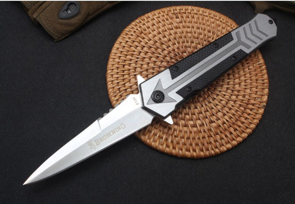 Browning F130 Automatic Folding Knife Outdoor Hand Tool Pocket Tactical Knives Portable EDC Self-defense Hunting Fishing Quick Opening Blade Men&#03