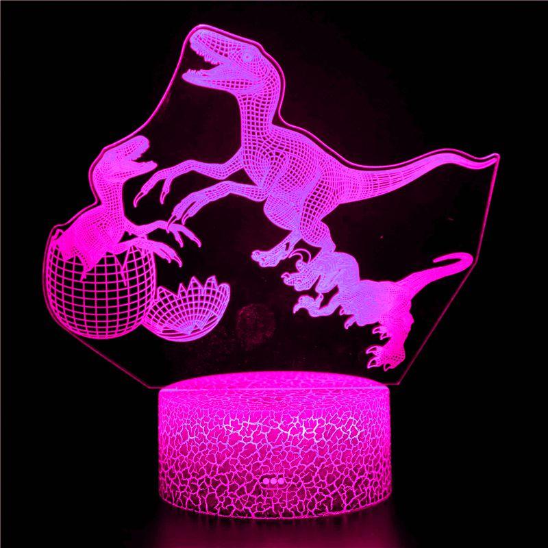 Night Lights 3D Light For Dinosaur Series Desk Lamp 7-16Color Touch Remote Control Cartoon Table Lamps Home Decor Kid Birthday Gift