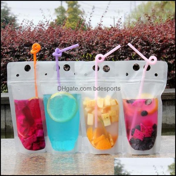 Other Drinkware Kitchen, Dining Bar Home & Garden450Ml Transparent Self-Sealed Plastic Beverage Diy Drink Container Drinking Fruit Juice Foo