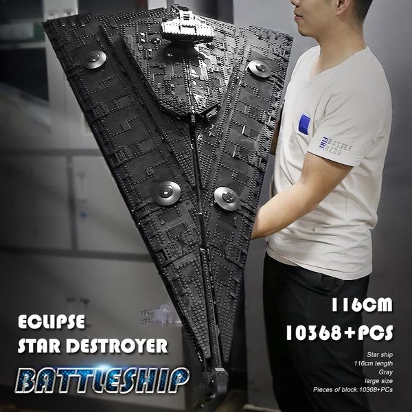 Eclipse-Class Dreadnought With Full Interior Model Building Blocks Mould King 21004 Star Plan Toys MOC Bricks Kids Christmas Birthday Gifts