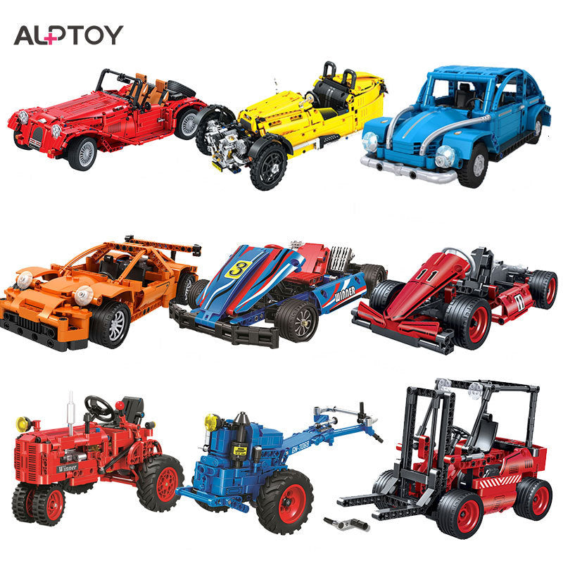 Toys Lego Classic Car Tractor Karting Sports Deformation Assembly Model Compatible with Weile Technology Building Blocks Educational