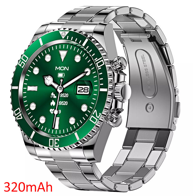 AW12 Smart Watch Full Touch 320mAh ROM 256MB Stainless Steel Bluetooth Call Custom Dial Multi Sports Clock Fitness Tracker Bracelet Smartwatch Men W