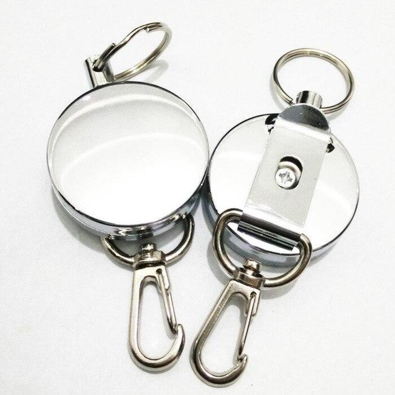Card Holders 1pcs Retractable Pull Key Ring ID Badge Lanyard Name Tag Holder Reel Belt Clip Metal Housing Covers