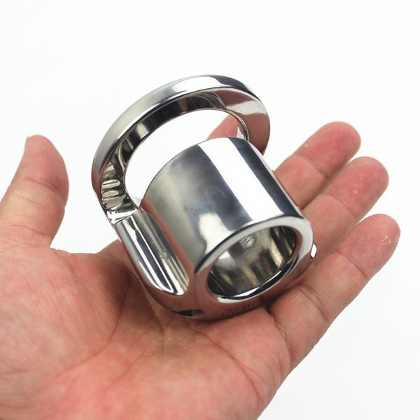6 Sizes Stainless Steel Cockrings Ventilation Penis Casing Sleeves Tube Testicle Lock Ring Pendant Scrotum Ball Stretcher chastity Devices S