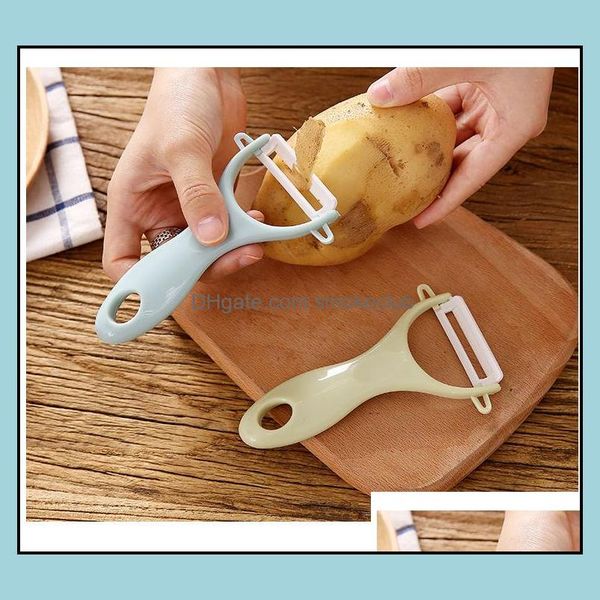 Vegetable Tools Kitchen, Dining Bar Home & Gardenfruit Stainless Steel Ceramics Fruit Potato Parer Cutting Vegetables Peeler Kitchen Tool He