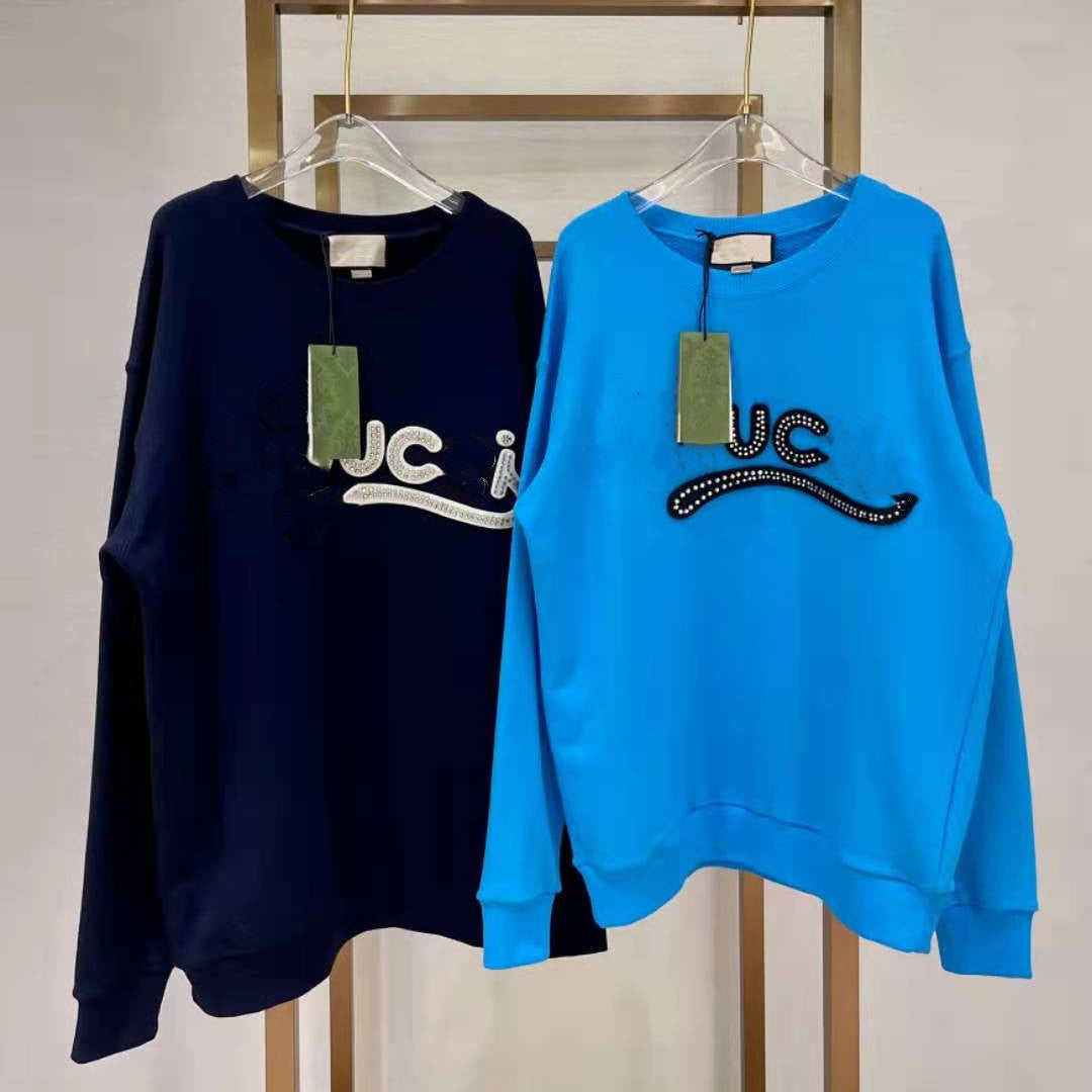 2021 autumn new fashion ancient cat letter Nail Drill casual loose youth vitality round neck sweater