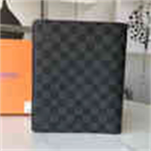 Purse Brand Designer Luxury 20100 21065 black grid wallet Men Leather Long Wallets Chain Wallet Pouches Key Card Holders Cases Clutc