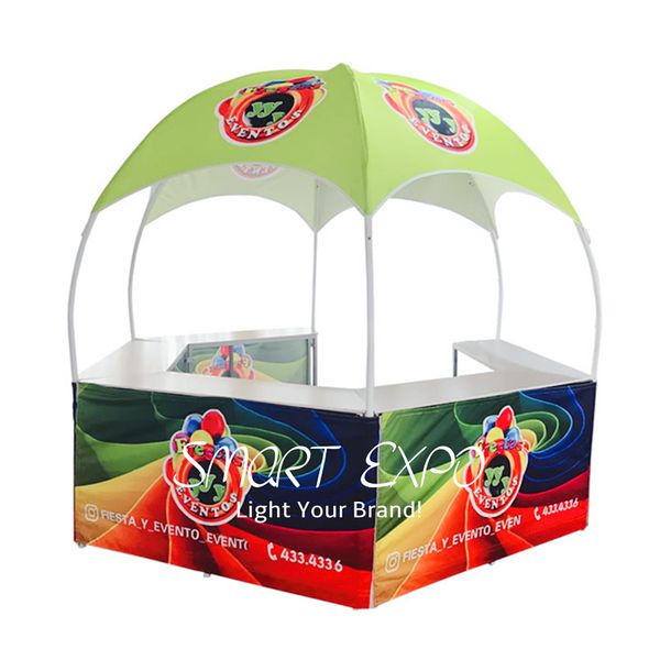 10x10 Folding Vending Tent for Advertising Display Showcase with Custom Full Color Printing Graphics