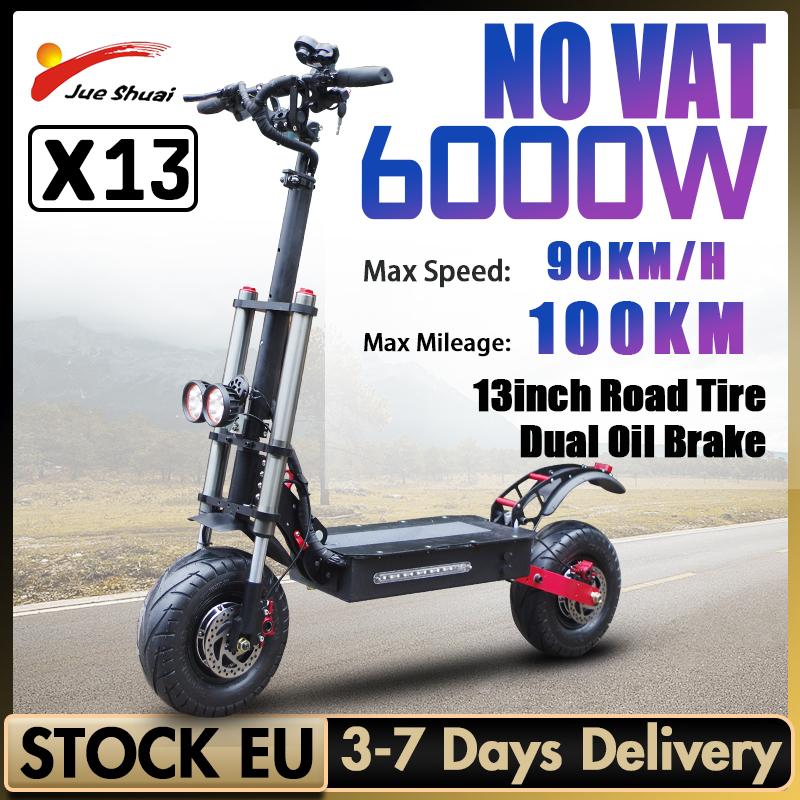 Other Scooters 5600W Electric Scooter 60V 90KM-H Max Speed Folding E With Seat 100KM Mileage 13&quot; Big Wheel Adults