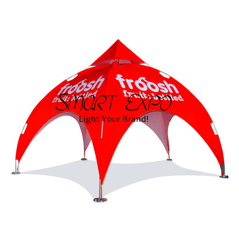 Outdoor Pentagram Canopy Arch Tent for Event Advertising Display with Customized Logo Printing Wheeled Bag Packing