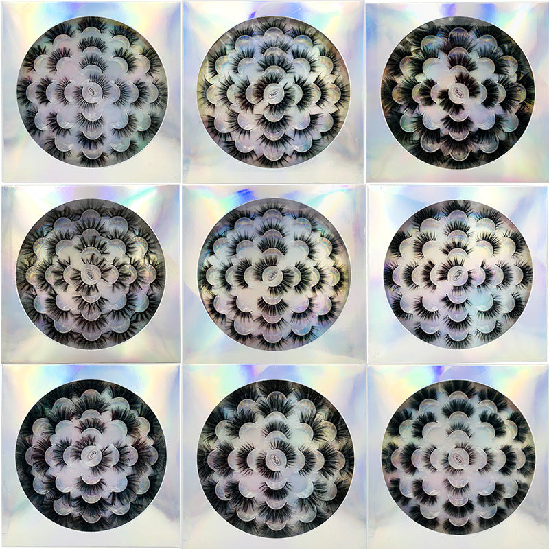 Thick Curly 3D False Eyelashes Multilayer Natural Long Handmade Reusable Faux Mink Fake Lashes Extensions Eyes Makeup Accessory For Women Beauty Eas