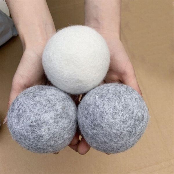 Wool Laundry Products Dryer Balls Premium Reusable Natural Fabric Softener 2.75inch 7cm Static Reduces Helps Dry Clothes in Quicker