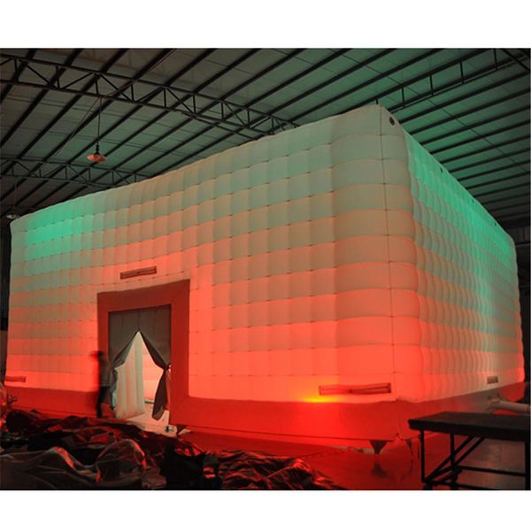 Advertising promotion giant Inflatable party Cube tent holiday Led cubic tent with change light for rental and sale
