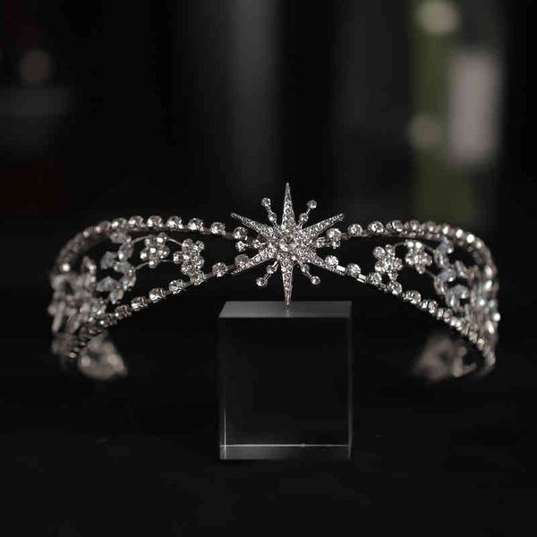 Wedding Hair Jewelry Accessories Zircon Crystal Band Head Buckle Bride Photo Glittering Diamond Crown Headdress