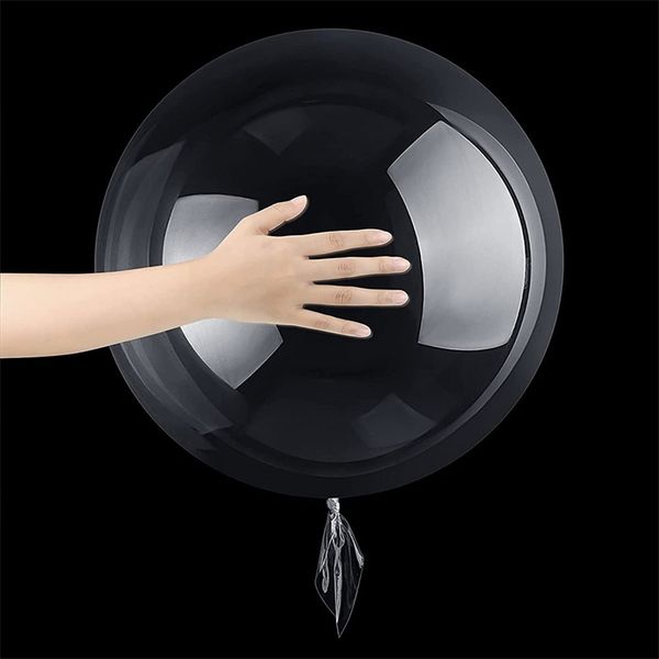 3pcs Balloon Bobo Bubble DIY Luminous Transparent Balloons Baby Shower Wedding Birthday Party Decoration 12-16-18-24-36inch 211216