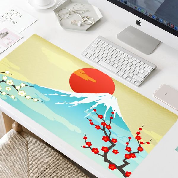 Flower Pad Large Gaming Mouse Pad Floral Mousepad Gamer 900x400 Rubber Keyboard Mats Desk Pad Mat Table Decoration Carpet.