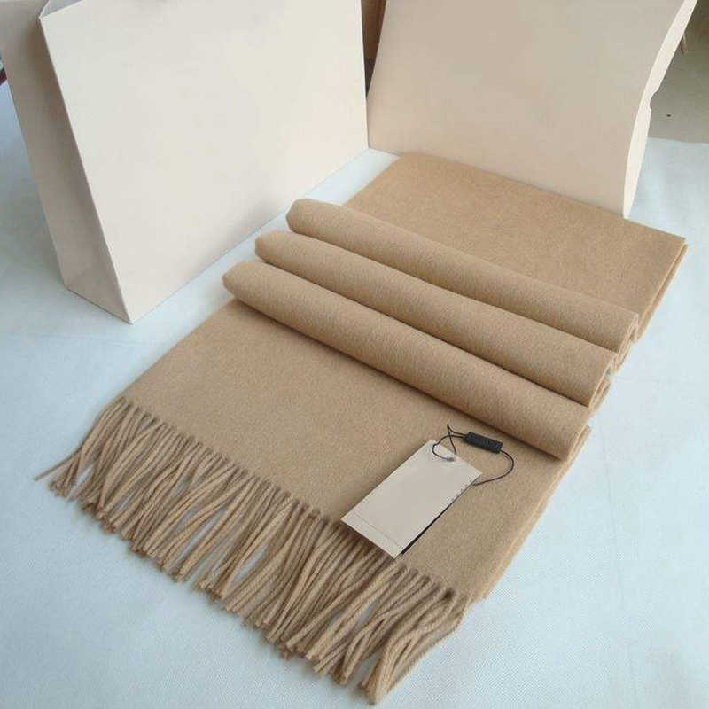 With Box Gift Winter Luxury 100% Cashmere Scarf Men and Women Designer Classic Big Plaid Scarves Pashmina Infinity Scarfs CM