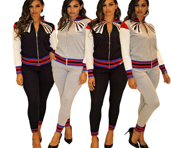 Womens Active Tracksuits Fashion Pattern Outfits Spring Autumn Jacket & Leggings Trendy 2 Pieces Sets Hoodies Pants Casual Stitching Sweatsu