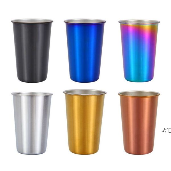 500ml 304 Stainless Steel Coffee Mugs Reusable Tumbler Pint Outdoor Camping Travel Mug Drinking Juice Tea Beer Cups SEAWAY RRF12109