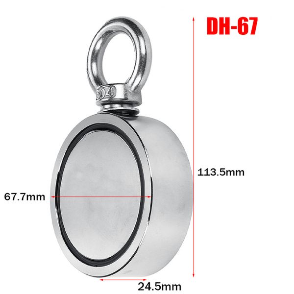 600-500KG Powerful Round Neodymium Magnet Strong Hook Salvage Magnet Sea Fishing Equipment Holder Pulling Mounting Pot
