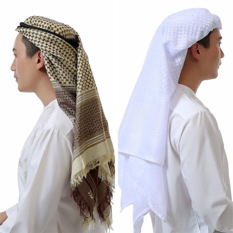 Scarves Plaid Head Scarf For Islamic Muslim Man Clothing Turban Praying Hat Saudi Arabic Dubai UAE Traditional Costumes Accessories