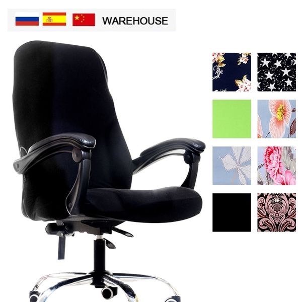 S-M-L Sizes Office Stretch Spandex Chair Covers Anti-dirty Computer Seat Cover Removable Slipcovers For s 211207