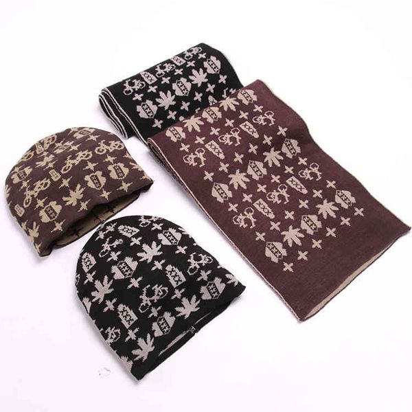 Hat Scarf Glove Set All Kinds of Knitted Jacquard Hats and Scarves 2 Sets