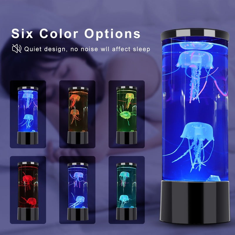 LED Jellyfish Lamp Bedside Night Light Color Changing Jellyfish Tank Aquarium Led Lamp Relaxing Mood Lights Lava Lamp Kids Gifts