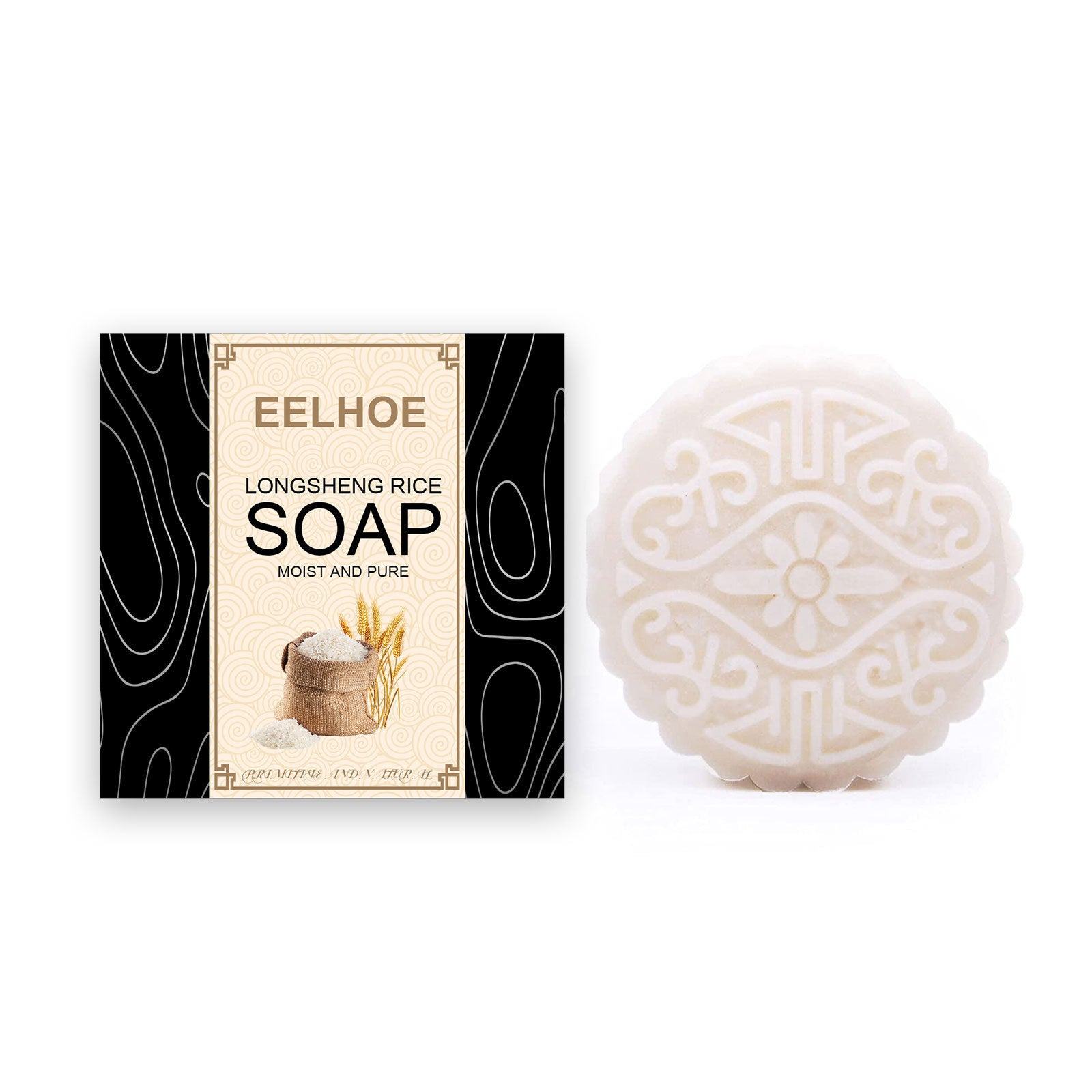 Free freight eelhoe Wholesale Longsheng Rice Water Soap Flower Shampoo Nourishing and Repairing Rough Soap