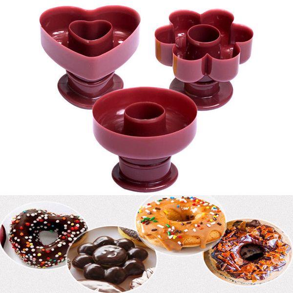 DIY Donut Mold Dessert Fondant Mould Doughnut Cakes Molds Handmade Sweet Food Cutter Maker Bakeware Baking Supplies Cookie Cake Decorating T