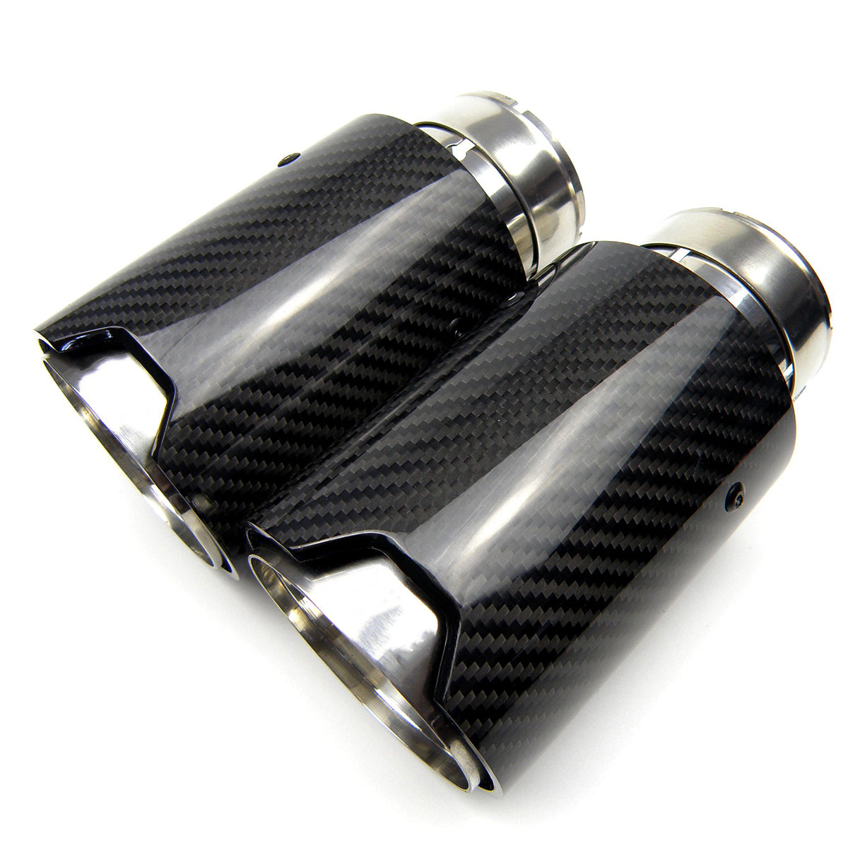 Car Styling M Label Car Carbon Fiber Exhaust pipe End Muffler Tips tails For BMW