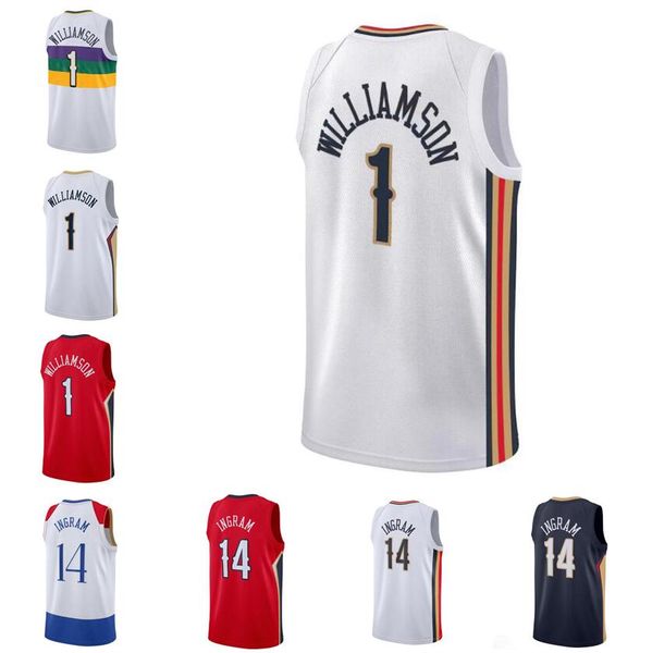 Basketball Jerseys Zion 1 Williamson jersey Brandon 14 Ingram 2021-22 city jersey Men Youth S-XXL