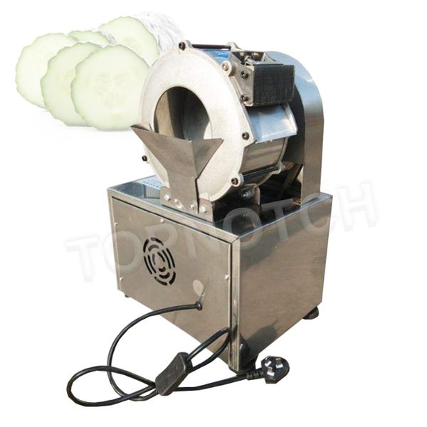 Electric Automatic Kitchen Vegetable Cutting Machine Celery Kale Green Bean Coconut Slice Chips Shredder Chopper Slicer Cutter