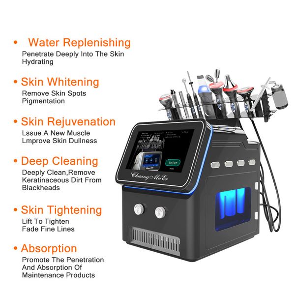Portable 10 In 1 H2O2 Microdermabrasion whitening Small Bubble skin lifting Beauty Equipment Machine for spa