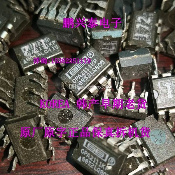 OPA2111KP . PDIP8 , OPA2111 . Electronic Components ICs DUAL OP-AMP Integrated circuits Chips , Dual in-line 8 pins plastic package , Electr