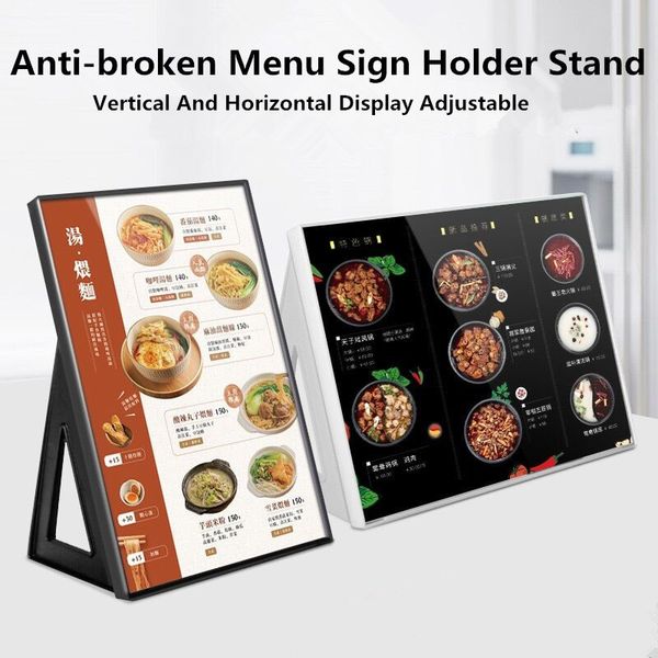 A4 L Acrylic Poster Menu Holder Lean to Perspex Leaflet Display Stands Table Setting Display Tent Stand Holder