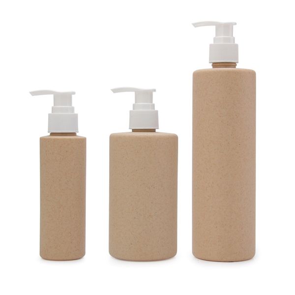 Shampoo Bottle Plastic Eco Friendly Empty Lotion Pump Environmental Protection Cosmetic Packaging Biodegradable Shower Gel Bottle 100ml 250m